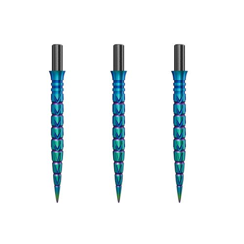 Náhradné hroty na steel šípky Cuesoul Touch Point II V Cuts dúhové, 29mm, 3ks