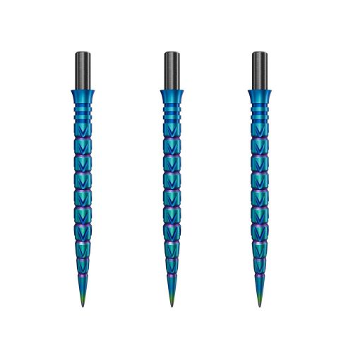 Náhradné hroty na steel šípky Cuesoul Touch Point II V Cuts dúhové, 33mm, 3ks