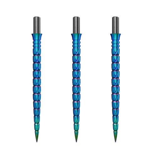 Náhradné hroty na steel šípky Cuesoul Touch Point II V Cuts dúhové, 37mm, 3ks