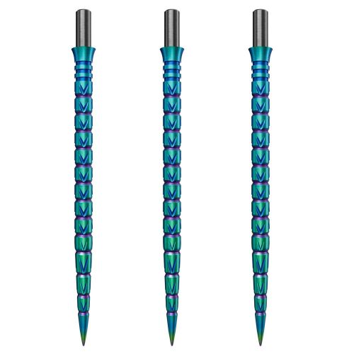 Náhradné hroty na steel šípky Cuesoul Touch Point II V Cuts dúhové, 45mm, 3ks