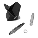 Cuesoul KOFF čierne integrované Big Standard letky a karbonové násadky veľkosti 3