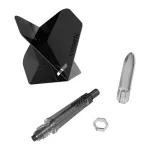 Cuesoul KOFF čierne integrované Big Standard letky a karbonové násadky veľkosti 4