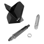 Cuesoul KOFF čierne integrované Big Standard letky a karbonové násadky veľkosti 5