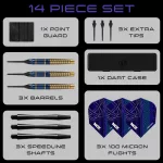 Šípky soft Harrows Nox 18g brass