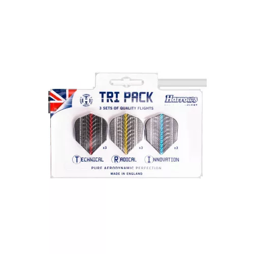 Letky na šípky Harrows Tri Pack Supergrip, 9ks multipack