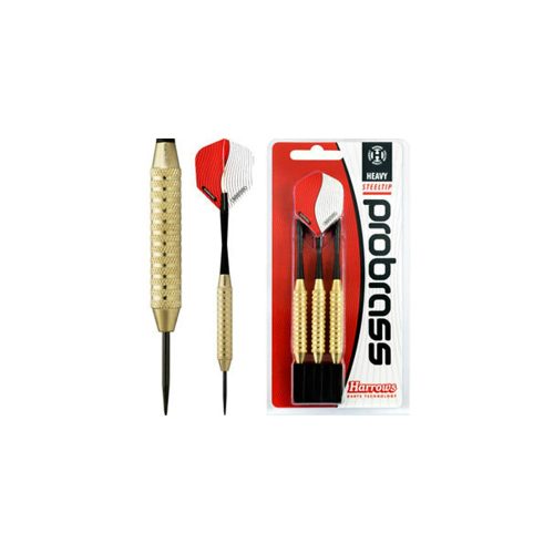 Šípky Harrows steel Pro Brass Medium, mosadz