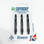 Násadky na šípky Harrows Supergrip čierne, strieborné, dlhé
