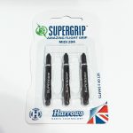 Násadky na šípky Harrows Supergrip čierne, strieborné, stredné
