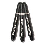 Násadky na šípky Harrows Supergrip čierne, strieborné, krátke