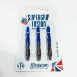 Násadky na šipky Harrows Supergrip Fusion čierne, modré, dlhé