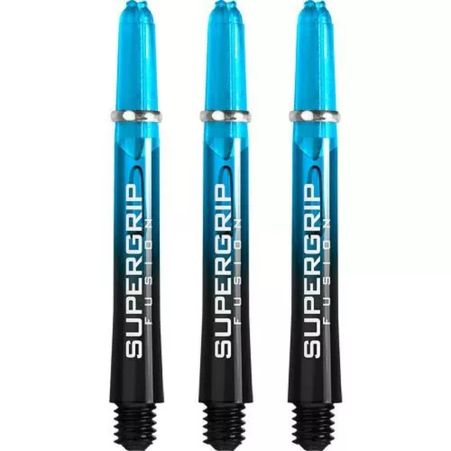 Násadky na šípky Harrows Supergrip Fusion čierne, aqua, stredné