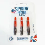 Násadky na šípky Harrows Supergrip Fusion čierne, oranžové, stredné