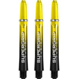 Násadky na šípky Harrows Supergrip Fusion čierne, žlté, stredné