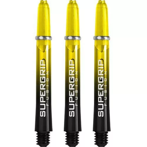 Násadky na šípky Harrows Supergrip Fusion čierne, žlté, stredné