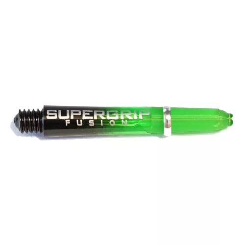 Násadky na šípky Harrows Supergrip Fusion čierne, zelené, krátke