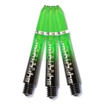 Násadky na šípky Harrows Supergrip Fusion čierne, zelené, krátke