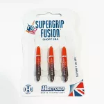 Násadky na šípky Harrows Supergrip Fusion čierne, oranžové, krátke