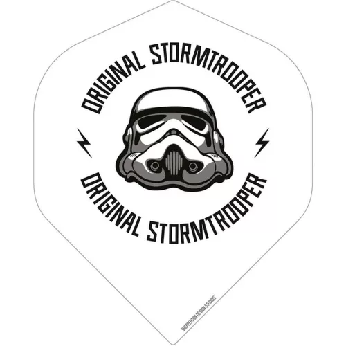 Letky na šípky Star Wars Original Stormtrooper biele s logom, No2, 100 mikron