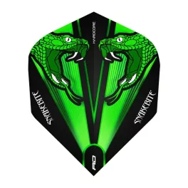 Letky na šípky Red Dragon Hardcore Peter Wright Snakebite zelené