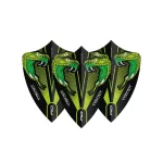 Letky na šípky Red Dragon Freestyle Peter Wright Snakebite zelené, 100 mikrónové