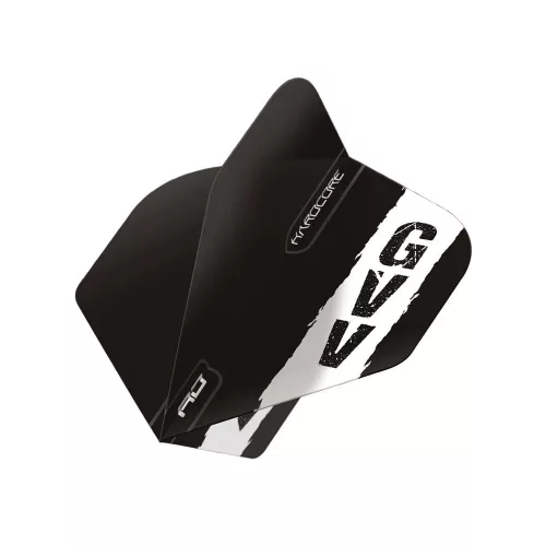 Letky na šípky Red Dragon Hardcore Gian van Veen, čierne, 100 mikrónové