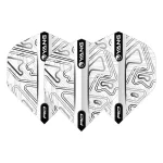 Letky na šípky Red Dragon Yin Yang čierno-biele, 100 mikrónové