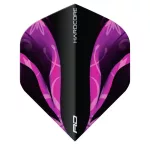 Letky na šípky Red Dragon Hardcore Premium Tyrian No2, čierne, fialové