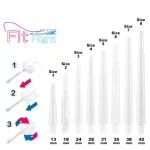 Násadky na šípky Cosmo Fit otočné, biele, 24mm