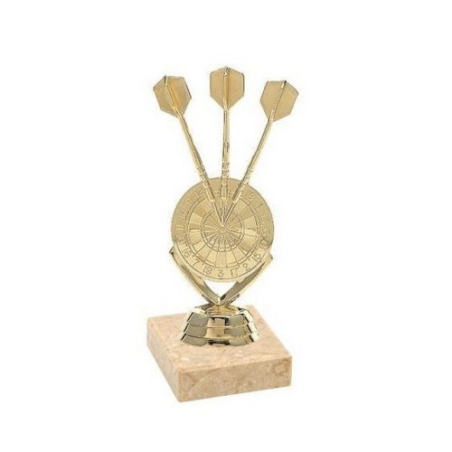 Šípkarská trofej - 3 šípky a terč, 14cm vysoká