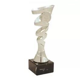 ProZona Športová trofej dizajn špirály mramorový podstavec strieborná 19 cm