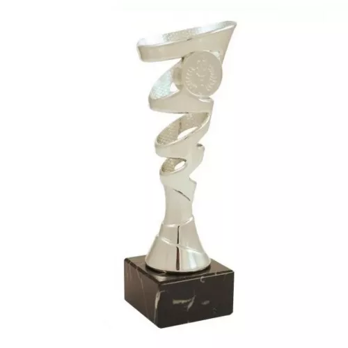 ProZona Športová trofej dizajn špirály mramorový podstavec strieborná 19 cm