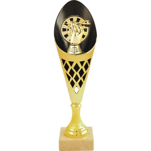 Šípkarská trofej - terč a šípka, 33,5 cm vysoká