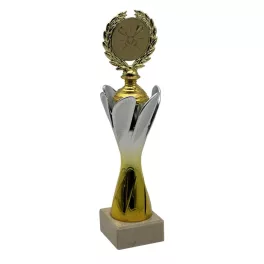 ProZona Športová trofej dizajn terča mramorový podstavec zlato-strieborná 31,5 cm