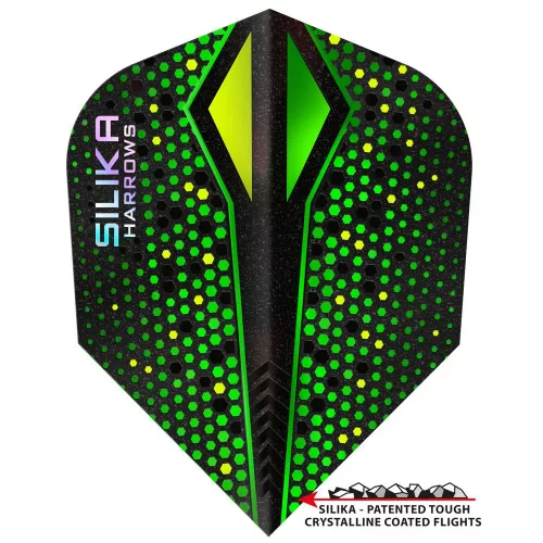 Letky na šípky Harrows Silika Colourshift X zelené, standard No6, 100 mikron