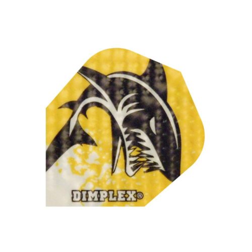 Letky na šípky Harrows Dimplex Shark, čierne, žlté