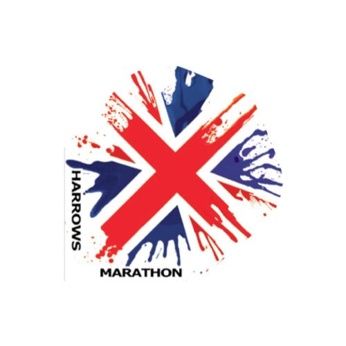 Letky na šípky Harrows Marathon Great Britain, biele