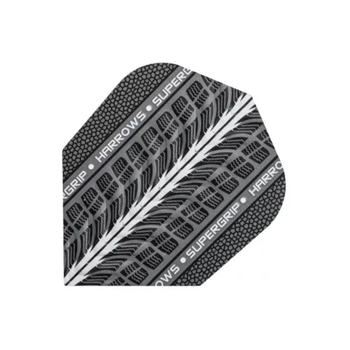 Letky na šípky Harrows Supergrip šedé, biele
