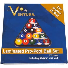 Sada pool biliardových gúľ Ventura Laminated Pro 57,2mm