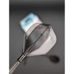 L-Style Integrované letky a stredné násadky L-System L1 260 priehľadné čierne 42mm na šípky
