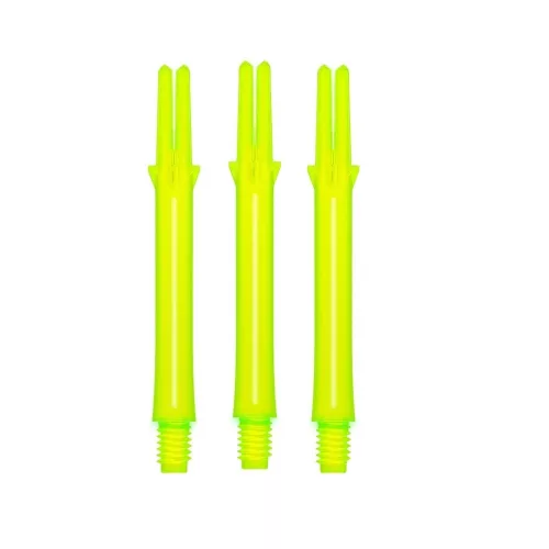 Násadky na šípky L-Style Locked Straight Neónovo žlté L330, dlhé 49mm