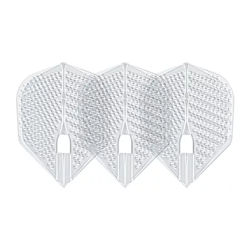 Letky na šípky L-Style Champagne integrated L3 Dimple, priehľadné