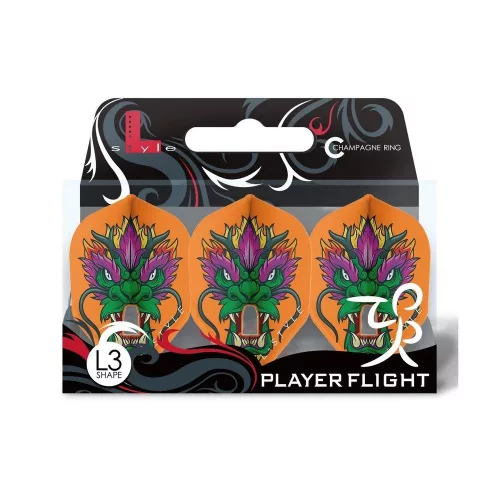 Letky na šípky L-Style L3 Pro Jules Van Dongen, oranžové