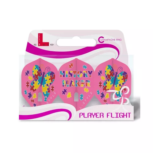 Letky na šípky L-Style Pro L1 Fallon Sherrock, ružové