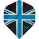 Letky na šípky Mission Alliance, Union Jack, No2, 150 micron, čierne, modré