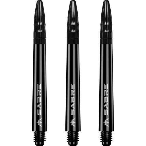 Násadky na šípky Mission Sabre čierne kovový top, dlhé 49mm