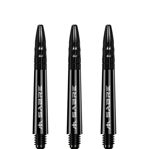 Násadky na šípky Mission Sabre čierne kovový top, stredné 40mm