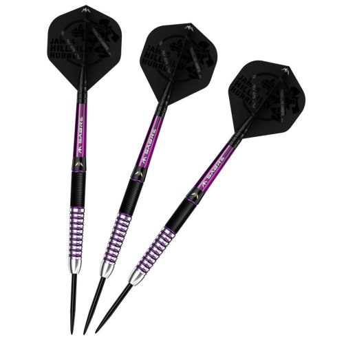 Šípky steel Mission James Hurrell Black PVD-Electro Purple 24g, 90% wolfram