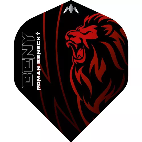 Letky na šípky Mission Solo Roman Benecky čierno-červené No2