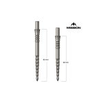 Náhradné hroty na šípky Mission Sniper Lunar FS 28mm, strieborné - 3ks