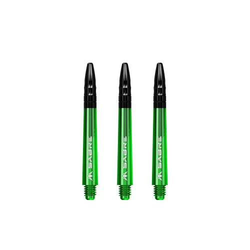 Násadky na šípky Mission Sabre zelené kovový top, stredné+ 44,5mm